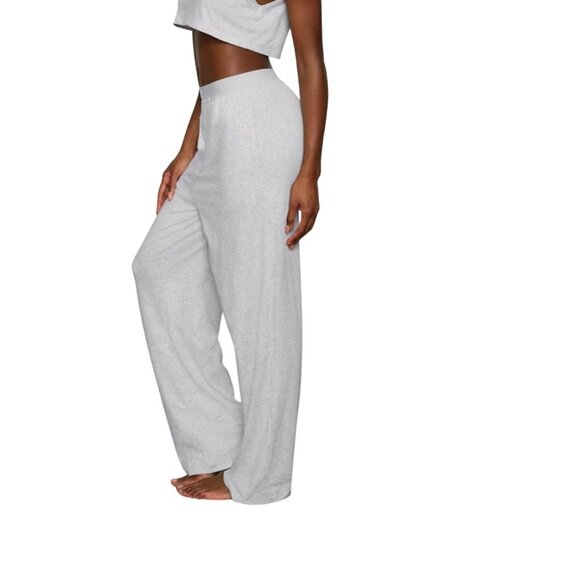 Skims Boyfriend Loose Pant Light Heather Gray Size S NWT MSRP $68 - Picture 3 of 6
